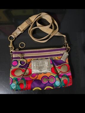 Coach Multi Poppy Crossbody Purse Bag